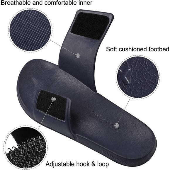 Shower Slide Sandals for Women Men, Swimming Pool College Dorm Slides Size 40-41 - Picture 4 of 12